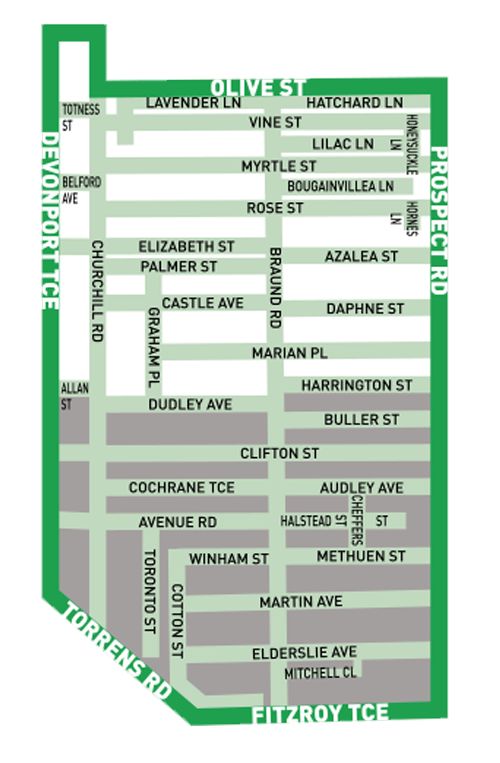 Map of Wednesday collection area