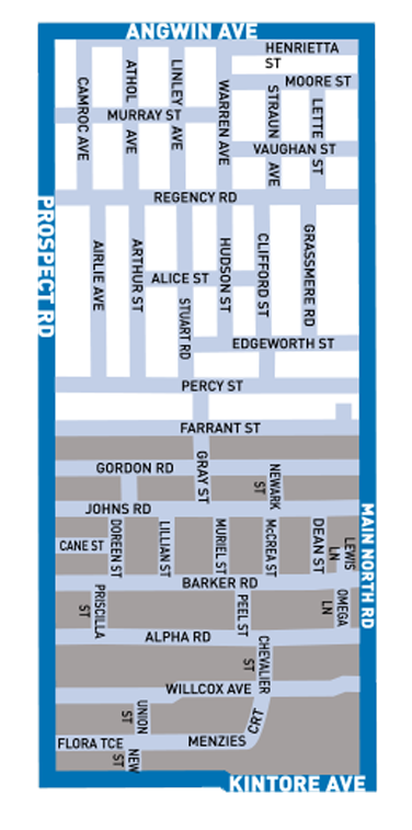 Map of Tuesday collection area zone