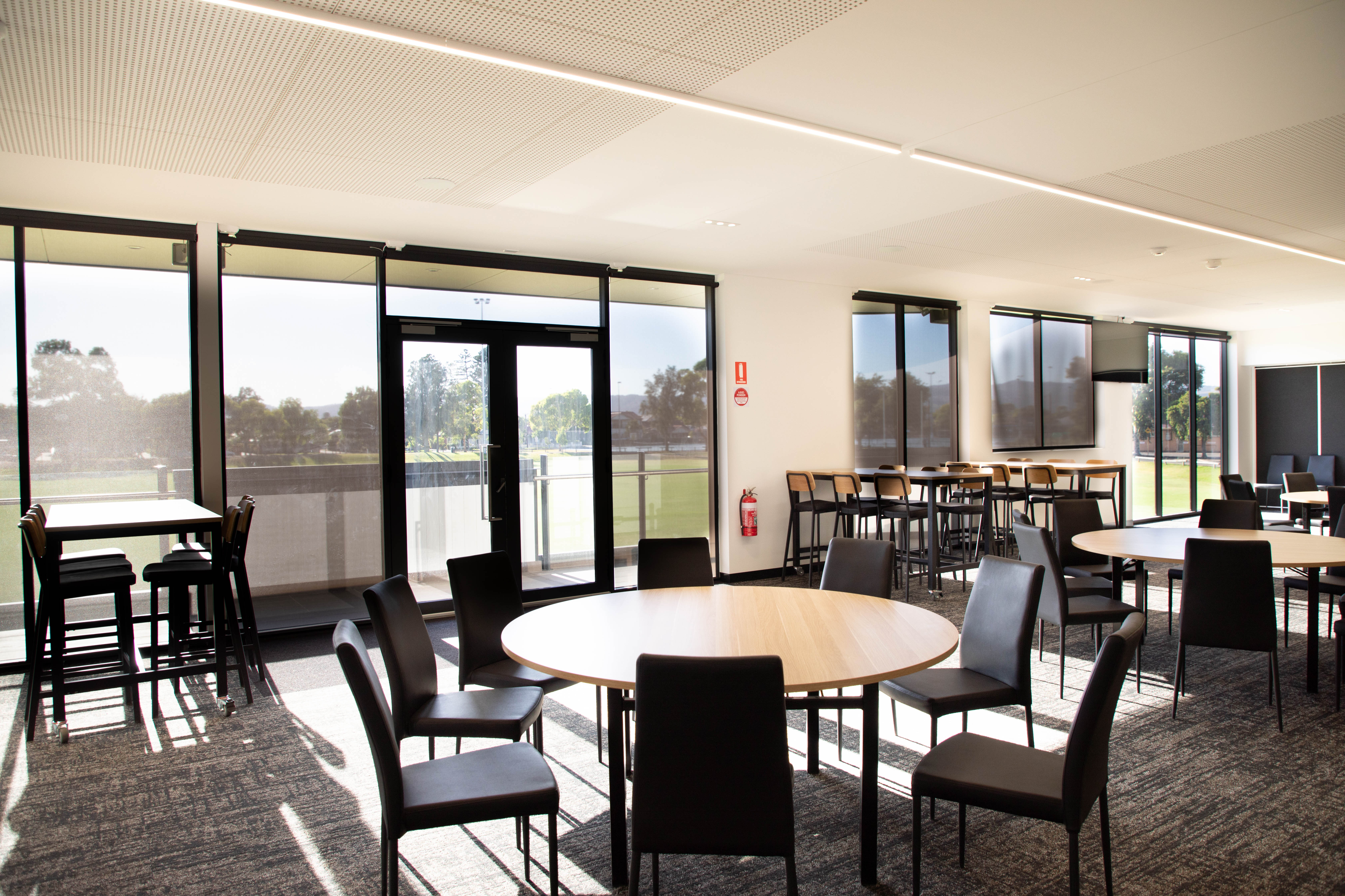 View of table configuration at Broadview Oval Community and Sports Hub