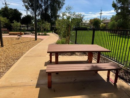 Image of the new seating at Percy Street Reserve